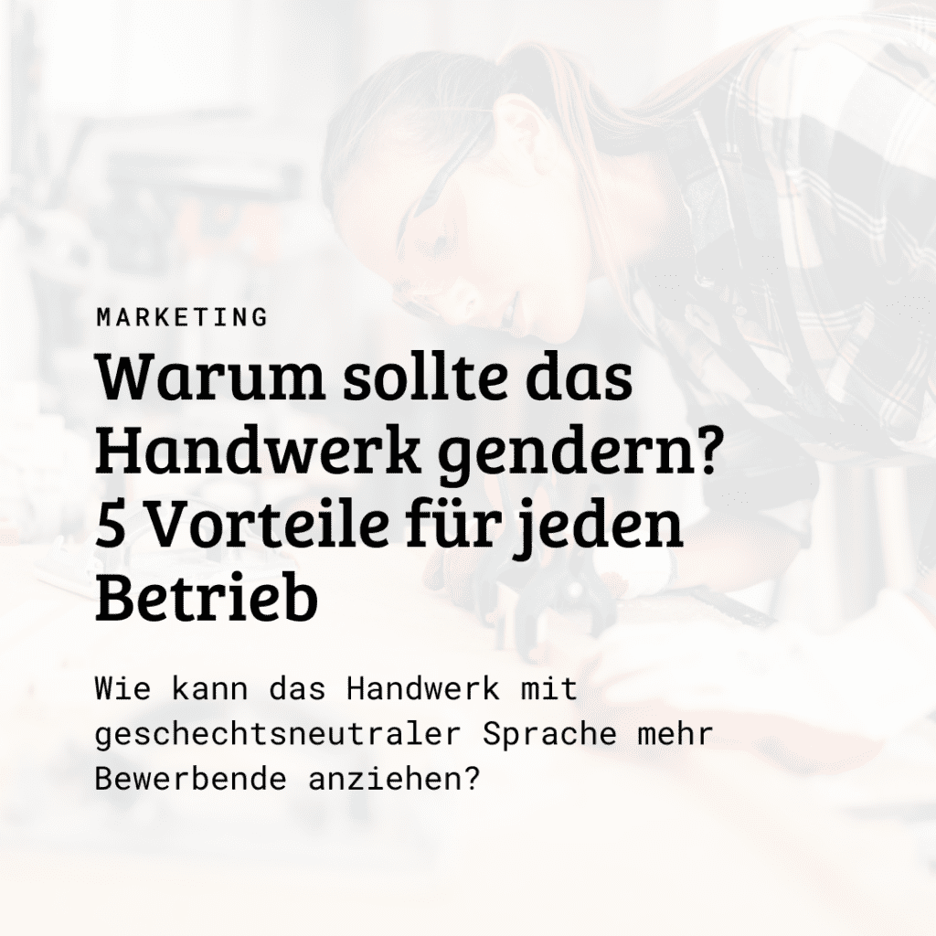 Handwerk gendern