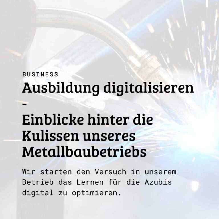 Ausbildung digitalisieren